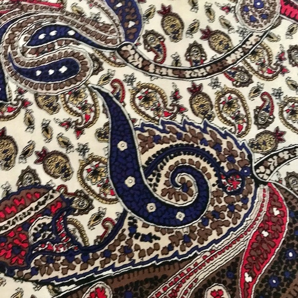 OSCAR de la RENTA vintage paisley silk scarf - Picture 4 of 12